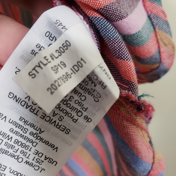 Madewell tie front striped cami tank top - Picture 9 of 12